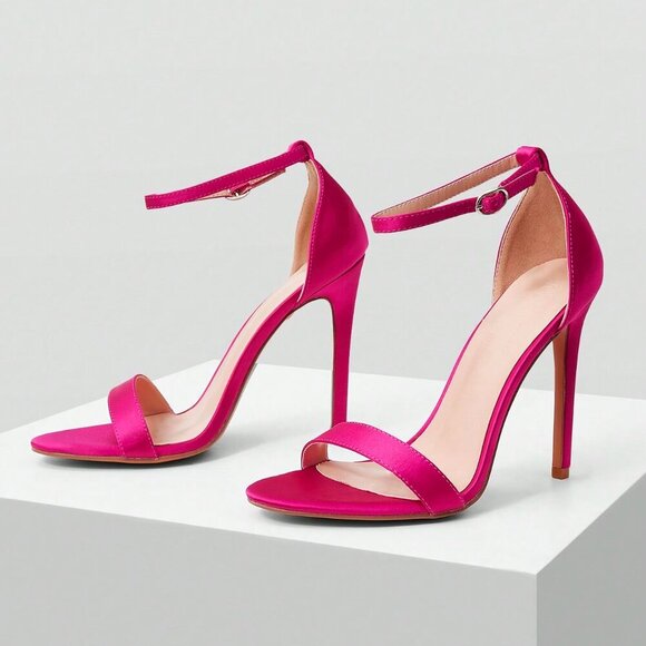 Hot Pink Sexy Women's Sling Back Pointed Toe Elegant High Heel Sandals - Picture 7 of 10